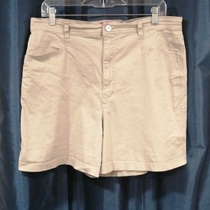 Tan high waisted shorts